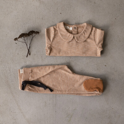 Baby collar tee stripes